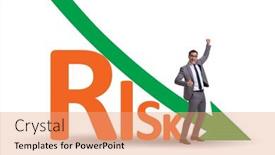  Presentation with risk - Theme consisting of risk-reduction-and-mitigation-concept background and a coral colored foreground