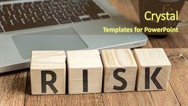  Presentation with office management - Beautiful presentation theme featuring risk written on a wooden backdrop and a tawny brown colored foreground