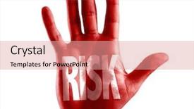  Presentation with risk - PPT theme consisting of project riski - risk written on hand isolated background and a lemonade colored foreground