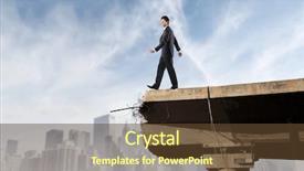  Presentation with broken bridge - PPT theme consisting of void on a bridge background and a tawny brown colored foreground