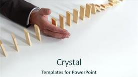  Presentation with man heart attact hand hold - PPT layouts consisting of hand of a man playing background and a sky blue colored foreground