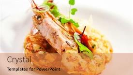  Presentation with thai food - Colorful PPT layouts enhanced with risotto-tom-yam-with-argentinian backdrop and a gold colored foreground