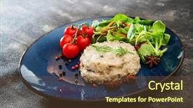  Presentation with vanilla ice cream fresh - Beautiful PPT layouts featuring risotto with fresh cream salted backdrop and a tawny brown colored foreground