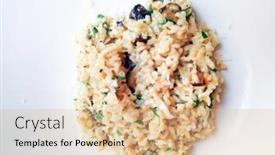  Presentation with vanilla ice cream fresh - Audience pleasing presentation design consisting of risotto-with-fresh-cream-salted backdrop and a coral colored foreground