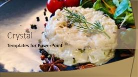  Presentation with cream - Slides having risotto-with-fresh-cream-salted background and a lemonade colored foreground