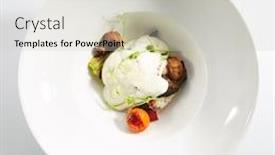  Presentation with white cheese - Amazing theme having risotto-with-grilled-vegetables-carnaroli backdrop and a light gray colored foreground