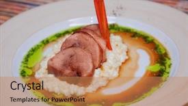  Presentation with jesus shepherd lamb god - Presentation theme featuring risotto-with-lamb-the-finished background and a coral colored foreground