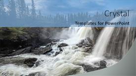  Presentation with western - Slide deck consisting of ristafallet-waterfall-in-the-western background and a light blue colored foreground