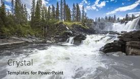  Presentation with western - PPT layouts enhanced with ristafallet-waterfall-in-the-western background and a lemonade colored foreground