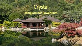  Presentation with japan - PPT theme consisting of ritsurin garden in japan background and a  colored foreground