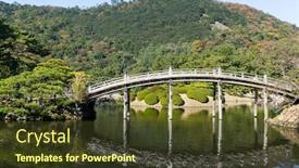  Presentation with garden - Colorful PPT layouts enhanced with ritsurin-garden-in-takamatsu backdrop and a tawny brown colored foreground