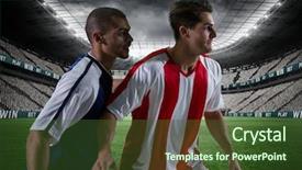  Presentation with soccer - PPT theme enhanced with rival - digital composite of playing background and a tawny brown colored foreground