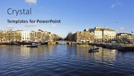  Presentation with theater - Amazing presentation theme having river-amstel-with-theater-carre backdrop and a  colored foreground