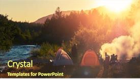  Presentation with wild fire - Amazing slides having river and make fire backdrop and a tawny brown colored foreground