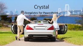  Presentation with family tourism - Cool new slides with river and tokyo rainbow backdrop and a light blue colored foreground