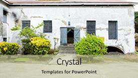  Presentation with distillery - Theme with river antoine rum distillery grenada background and a mint green colored foreground