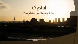  Presentation with taipei - Theme featuring river at sunset in taipei background and a lemonade colored foreground