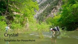  Presentation with ford - Slide deck enhanced with river at the ford background and a gold colored foreground