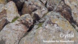  Presentation with winter river - PPT theme having river at winter picturesque rock background and a gray colored foreground