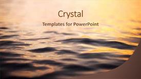  Presentation with sunset water seagull - Amazing slide set having riffles - picture of the surface water backdrop and a lemonade colored foreground