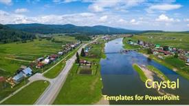  Presentation with clear - Cool new presentation with river belaya river green meadow backdrop and a tawny brown colored foreground