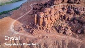  Presentation with moab - PPT layouts having chicken corner road background and a coral colored foreground