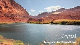 Presentation with stream - Slide deck with river colorado a cool stream background and a gray colored foreground
