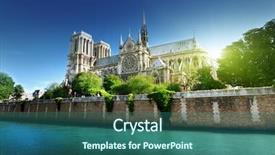  Presentation with golf course - Presentation having catholic notre dame de paris - golf course background and a ocean colored foreground