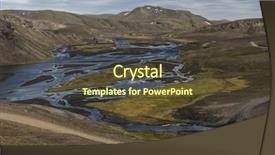  Presentation with iceland - PPT theme enhanced with river crossing near landmannalaugar iceland background and a tawny brown colored foreground