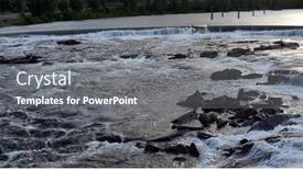  Presentation with 2018 - Colorful PPT theme enhanced with river-dam-for-flow-regulation backdrop and a gray colored foreground