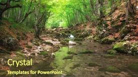  Presentation with river forest village school - Slides enhanced with river deep in mountain forest background and a  colored foreground