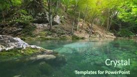  Presentation with nature river - Slide set having river deep in mountain forest background and a ocean colored foreground