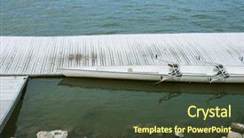  Presentation with boat river - Slides having river dock summer day shot background and a  colored foreground