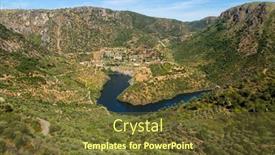  Presentation with river flowing - Amazing theme having river-douro-flowing-through backdrop and a tawny brown colored foreground