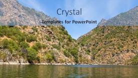  Presentation with river flowing - PPT theme enhanced with river-douro-flowing-through background and a light blue colored foreground