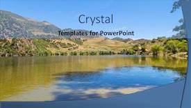  Presentation with river flowing - Audience pleasing slide deck consisting of river-douro-flowing backdrop and a light blue colored foreground