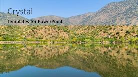  Presentation with river flowing - Audience pleasing PPT layouts consisting of river-douro-flowing backdrop and a light blue colored foreground