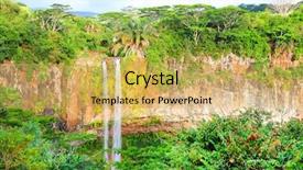  Presentation with beautiful green - PPT theme consisting of river du cap in jungle background and a yellow colored foreground
