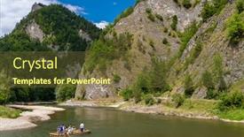  Presentation with border - Amazing presentation theme having river-dunajec-in-the-pieniny backdrop and a tawny brown colored foreground