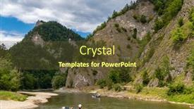  Presentation with border - Slides consisting of river-dunajec-in-the-pieniny background and a tawny brown colored foreground