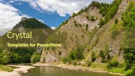 Presentation with border - PPT theme featuring river-dunajec-in-the-pieniny background and a tawny brown colored foreground