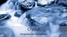  Presentation with mountain stream - Cool new PPT theme with river flowing - cool mountain stream backdrop and a  colored foreground