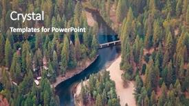  Presentation with river flowing - Theme with river flowing through the valley background and a  colored foreground