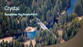  Presentation with river flowing - Audience pleasing slides consisting of river flowing through the valley backdrop and a  colored foreground