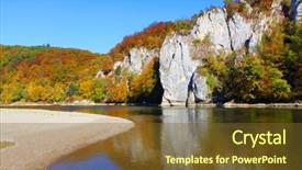  Presentation with bavaria - PPT theme having river flows through 10 countries background and a tawny brown colored foreground