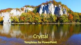  Presentation with danube - Audience pleasing slides consisting of river flows through 10 countries backdrop and a tawny brown colored foreground