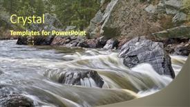  Presentation with river flow - Presentation featuring river-gauge-for-kayakers background and a  colored foreground