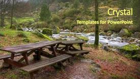  Presentation with rainy day - Presentation design enhanced with river in a cold rainy background and a tawny brown colored foreground