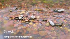  Presentation with river valley - Slide deck having river-in-canfranc-valley-pyrenees background and a coral colored foreground