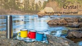  Presentation with spring break - Presentation theme enhanced with river in colorado early spring background and a coral colored foreground